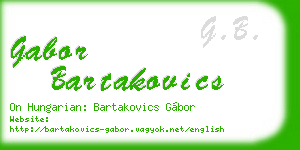 gabor bartakovics business card