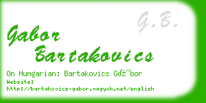gabor bartakovics business card